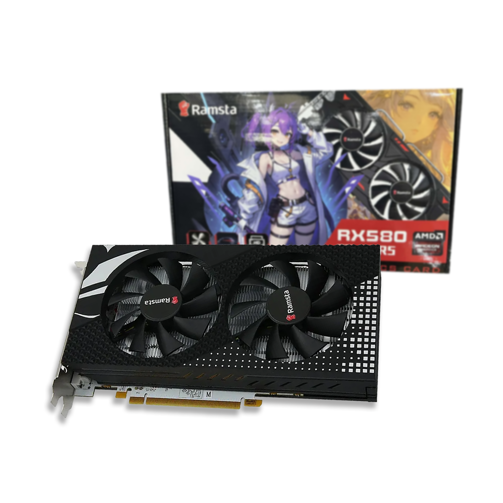 Ramsta RX580 8GB DDR5 Video Card BLACK